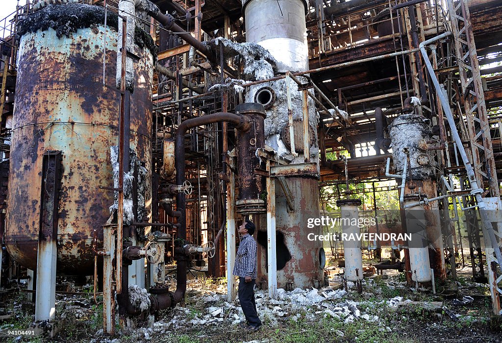 Ucil Factory The Union Carbide factory is pictured in Bhopal on November 18, 2009 ...