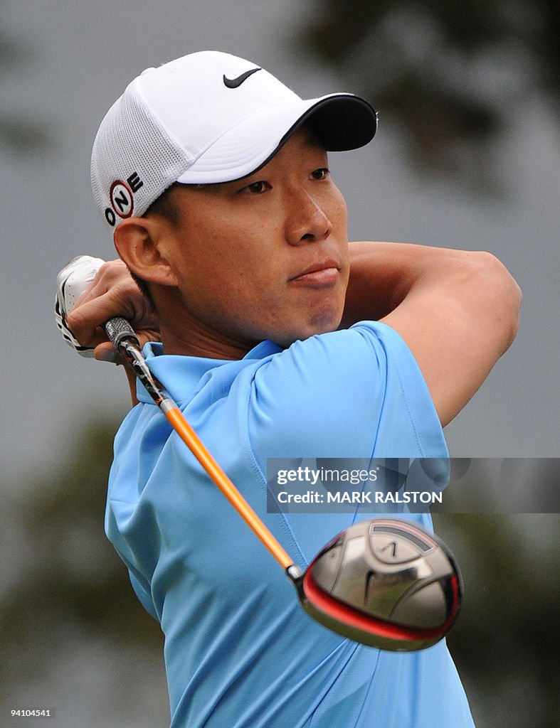 Anthony Kim of the US watches his 2nd ho