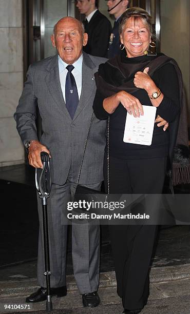 Sir Stirling Moss and wife Lady Susie Moss attends the 2009 British Racing Drivers' Club Annual Awards at Hotel Intercontinental on December 7, 2009...