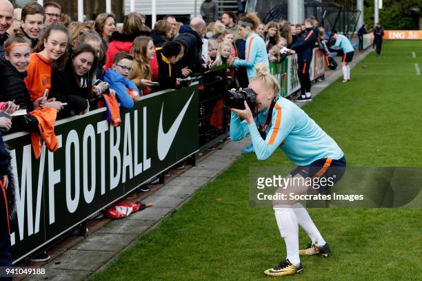 Danique Kerkdijk of Holland Women during the Training Holland Women at the KNVB Campus on April 2, 2018 in Zeist Netherlands