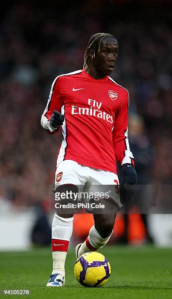 Bacary Sagna of Arsenal during the Barclays Premier League match between Arsenal and Stoke City at the Emirates Stadium on December 5, 2009 in...