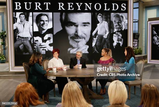 Actor Burt Reynolds discusses his new film "The Last Movie Star" on "The Talk," Monday, March 26, 2018 on the CBS Television Network. From left,...