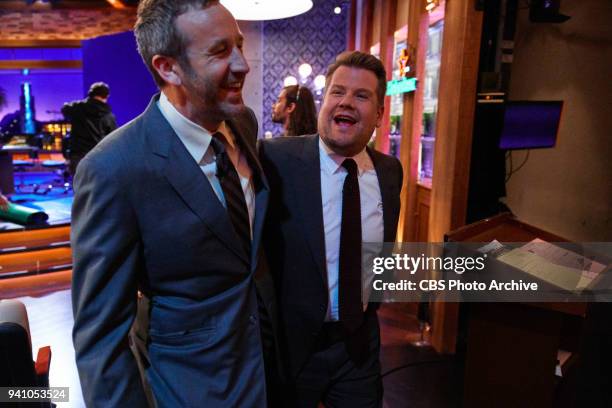 The Late Late Show with James Corden with guest Chris O'Dowd, airing Thursday, March 29, 2018 on the CBS Television Network.