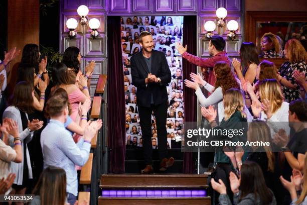 Chris O'Dowd greets the audience during "The Late Late Show with James Corden," Thursday, March 29, 2018 On The CBS Television Network.
