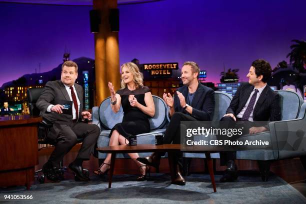 The Late Late Show with James Corden with guests Helen Hunt, Chris O'Dowd, and Ben Schwartz airing Thursday, March 29, 2018 on the CBS Television...