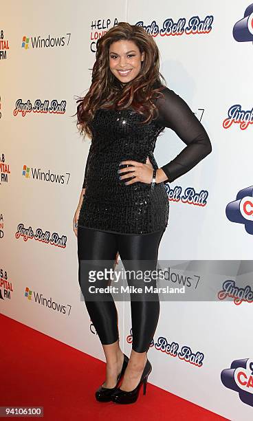 Jordin Sparks attends the Capital FM Jingle Bell Ball - Day 1 at 02 Arena on December 5, 2009 in London, England.
