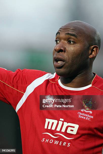 Barry Hayles of Cheltenham Town in action during the Coca Cola League Two Match between Cheltenham Town and Northampton Town at The Abbey Business...