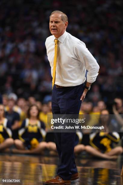 Final Four: Michigan coach John Beilein on sidelines during game vs Loyola Chicago at Alamodome. San Antonio, TX 3/31/2018 CREDIT: John W. McDonough