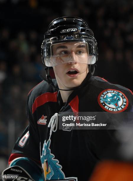 Antoine Corbin of the Kelowna Rockets skates against the Tri-City Americans at Prospera Place on December 5, 2009 in Kelowna, Canada.