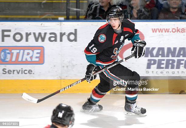 Brett Bulmer of the Kelowna Rockets skates against the Tri-City Americans at Prospera Place on December 5, 2009 in Kelowna, Canada.