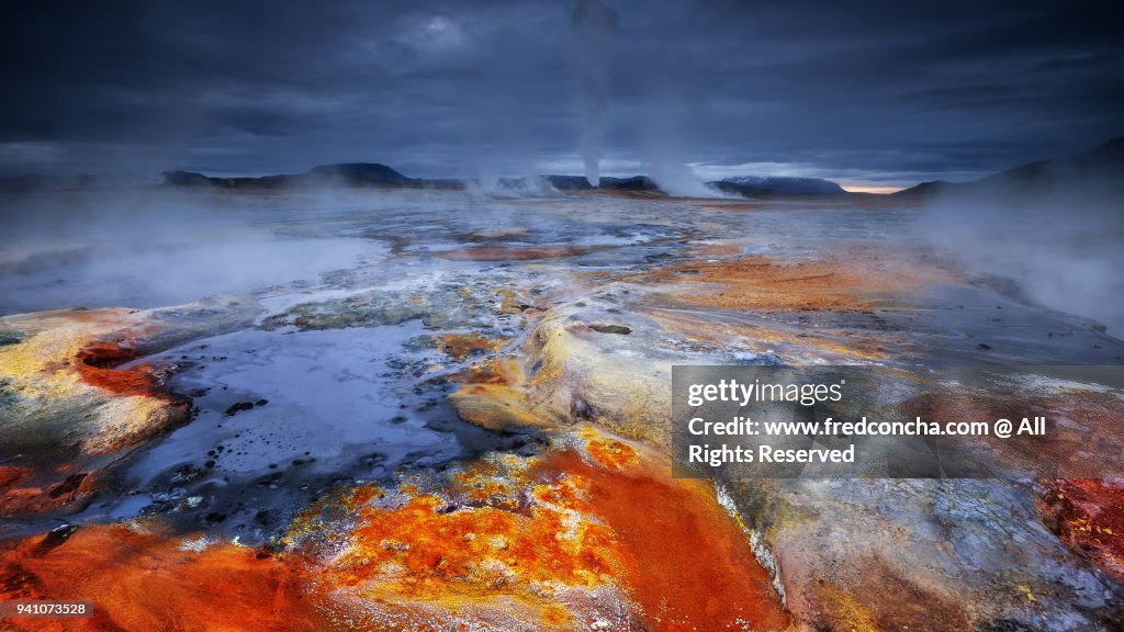 Hverir landscape in Iceland