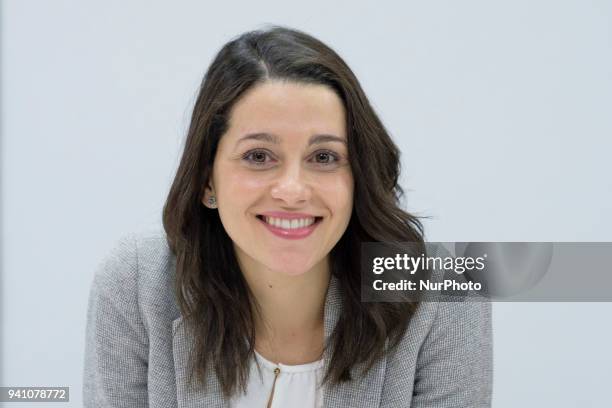 Ines Arrimadas, president of the Parliamentary Group of the political party of Ciudadanos, during the Meeting of the National Executive Committee in...