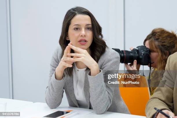 Ines Arrimadas, president of the Parliamentary Group of the political party of Ciudadanos, during the Meeting of the National Executive Committee in...