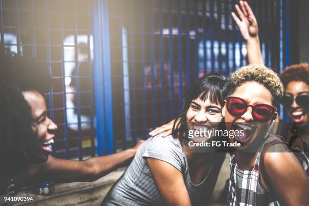 friends at subway - hipsters fun indoor stock pictures, royalty-free photos & images