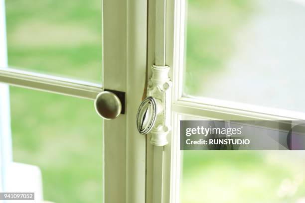 close up of glass door - handle stock pictures, royalty-free photos & images