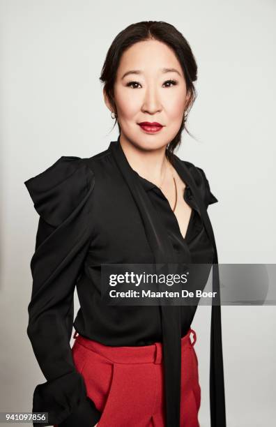 Sandra Oh from BBC America's 'Killing Eve' poses for a portrait during the 2018 Winter TCA Tour at Langham Hotel on January 12, 2018 in Pasadena,...