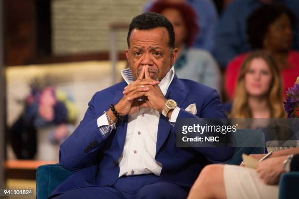 Pictured: Bishop Carlton Pearson and Megyn Kelly on Monday, March 26, 2018 --