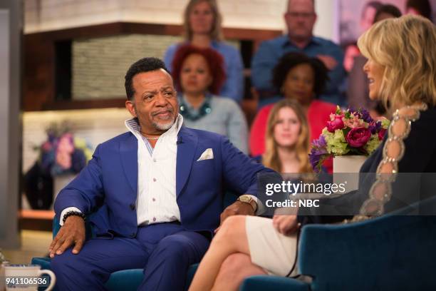 Pictured: Bishop Carlton Pearson and Megyn Kelly on Monday, March 26, 2018 --