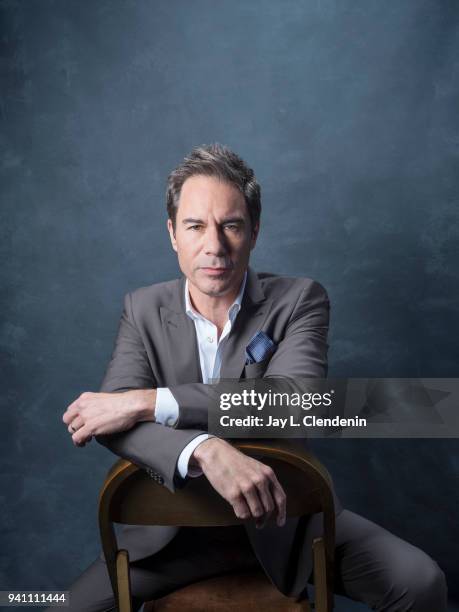 Actor Eric McCormack of 'Will and Grace', is photographed for Los Angeles Times on March 17, 2018 at the PaleyFest at the Dolby Theatre in Hollywood,...