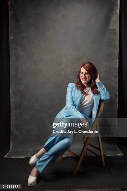 Actress Megan Mullally of 'Will and Grace', is photographed for Los Angeles Times on March 17, 2018 at the PaleyFest at the Dolby Theatre in...