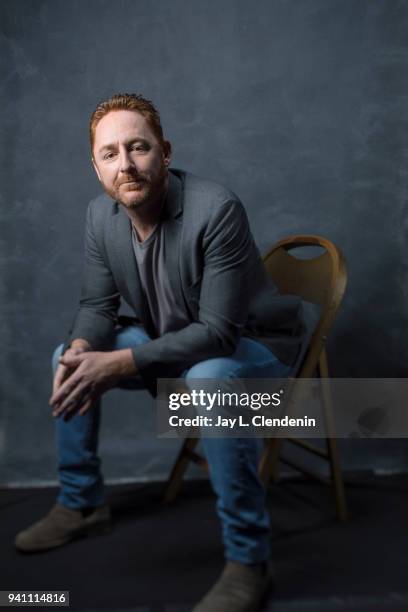 Actor Scott Grimes from of 'The Orville', is photographed for Los Angeles Times on March 17, 2018 at the PaleyFest at the Dolby Theatre in Hollywood,...
