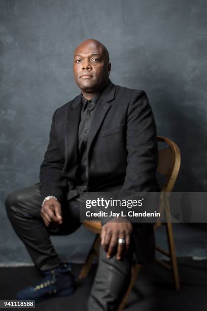 Actor Peter Macon from of 'The Orville', is photographed for Los Angeles Times on March 17, 2018 at the PaleyFest at the Dolby Theatre in Hollywood,...