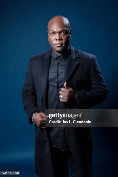 Actor Peter Macon from of 'The Orville', is photographed for Los Angeles Times on March 17, 2018 at the PaleyFest at the Dolby Theatre in Hollywood,...