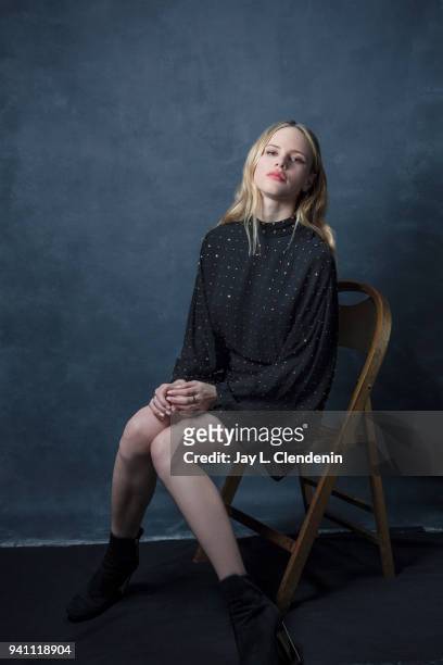 Actress Halston Sage from of 'The Orville', is photographed for Los Angeles Times on March 17, 2018 at the PaleyFest at the Dolby Theatre in...