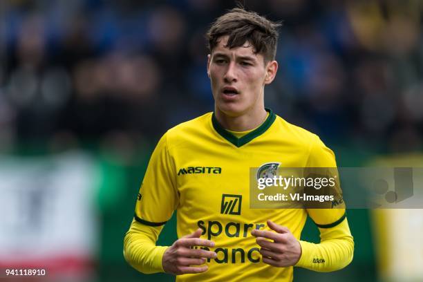 Clint Essers of Fortuna Sittard during the Jupiler League match between Fortuna Sittard and Helmond Sport at the Fortuna Sittard Stadium on April 02,...