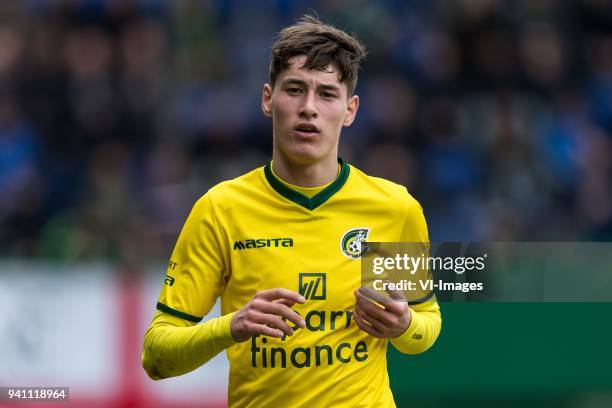 Clint Essers of Fortuna Sittard during the Jupiler League match between Fortuna Sittard and Helmond Sport at the Fortuna Sittard Stadium on April 02,...