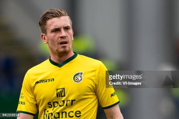 Wessel Dammers of Fortuna Sittard during the Jupiler League match between Fortuna Sittard and Helmond Sport at the Fortuna Sittard Stadium on April...
