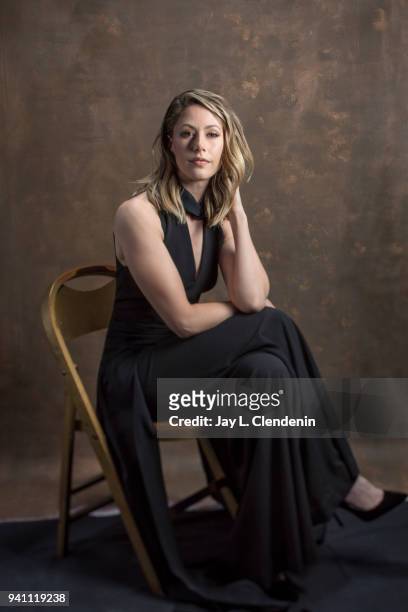 Actress Amanda Crew of 'Silicon Valley', is photographed for Los Angeles Times on March 17, 2018 at the PaleyFest at the Dolby Theatre in Hollywood,...