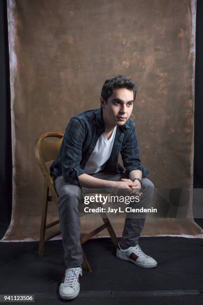 Actor Max Minghella of 'The Handmaid's Tale', is photographed for Los Angeles Times on March 17, 2018 at the PaleyFest at the Dolby Theatre in...