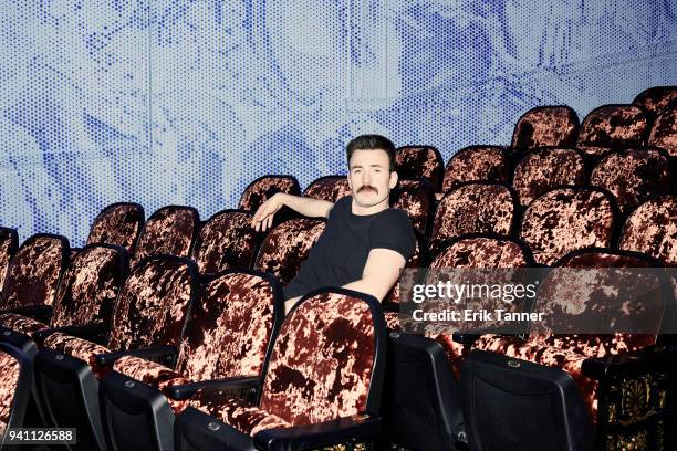 Actor Chris Evans is photographed for New York Times on March 15, 2018 in New York City.