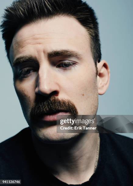 Actor Chris Evans is photographed for New York Times on March 15, 2018 in New York City. PUBLISHED IMAGE.