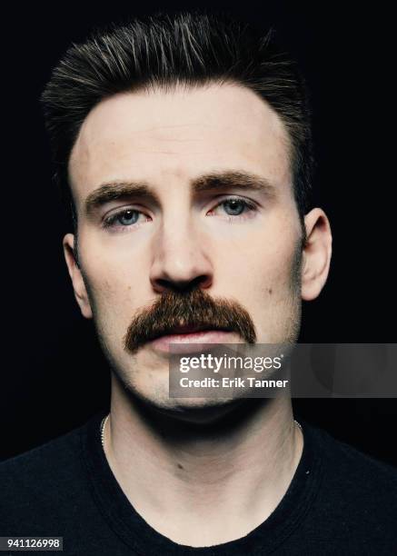 Actor Chris Evans is photographed for New York Times on March 15, 2018 in New York City.