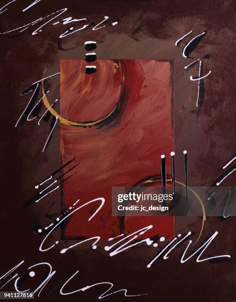 ilustrações de stock, clip art, desenhos animados e ícones de abstract painting with design elements - planta com peste