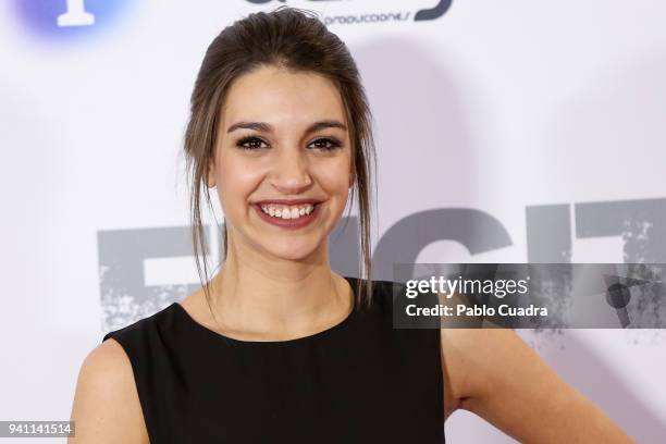 Singer Ana Guerra attends the Fugitiva premiere at Callao Cinema on April 2, 2018 in Madrid, Spain.