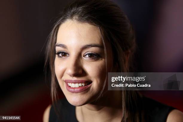 Singer Ana Guerra attends the Fugitiva premiere at Callao Cinema on April 2, 2018 in Madrid, Spain.