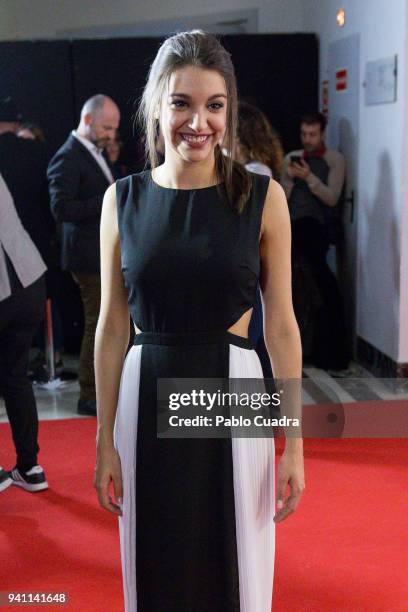 Singer Ana Guerra attends the Fugitiva premiere at Callao Cinema on April 2, 2018 in Madrid, Spain.