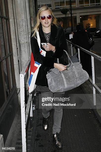 Fearne Cotton sighted leaving BBC Radio One on December 7, 2009 in London, England.