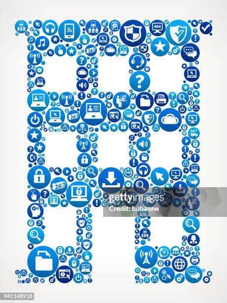 building computer tech support - building cloud reflection stock illustrations
