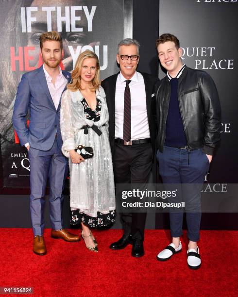 Cameron Fuller, Alexandra Fuller, Producer Brad Fuller and Paxton Fuller attend the "A Quiet Place" New York Premiere at AMC Lincoln Square Theater...