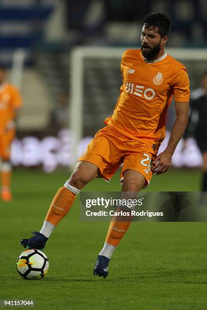 Porto defender Felipe from Brazil during the Primeira Liga match between CF Os Belenenses and FC Porto at Estadio do Restelo on April 02, 2018 in...