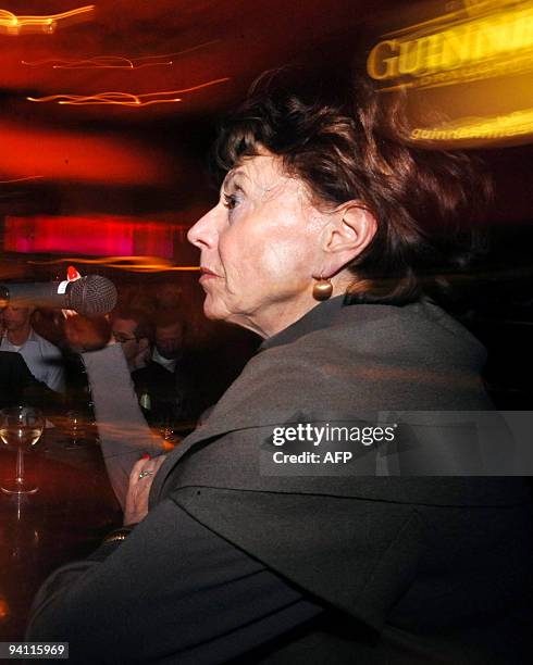 Competition commissioner Nellie Kroes is pictured during a meeting of the 'Politiek Cafe Brussels' , on December 7, 2009 in Brussels. AFP PHOTO BELGA...