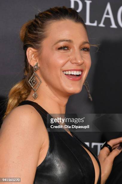Blake Lively attends the "A Quiet Place" New York Premiere at AMC Lincoln Square Theater on April 2, 2018 in New York City.