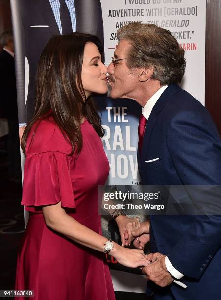 Erica Michelle Levy and Geraldo Rivera Launches His New Book "The Geraldo Show: A Memoir" at Del Frisco's Grille on April 2, 2018 in New York City.
