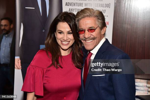 Erica Michelle Levy and Geraldo Rivera Launches His New Book "The Geraldo Show: A Memoir" at Del Frisco's Grille on April 2, 2018 in New York City.