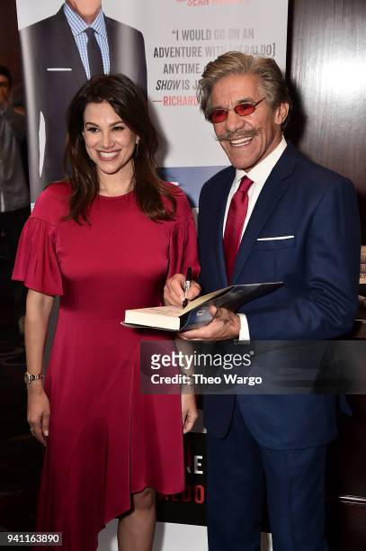 Erica Michelle Levy and Geraldo Rivera Launches His New Book "The Geraldo Show: A Memoir" at Del Frisco's Grille on April 2, 2018 in New York City.