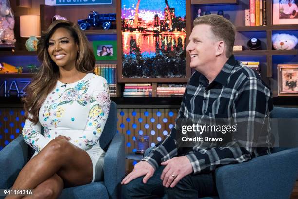 Pictured : Kenya Moore and Michael Rapaport --